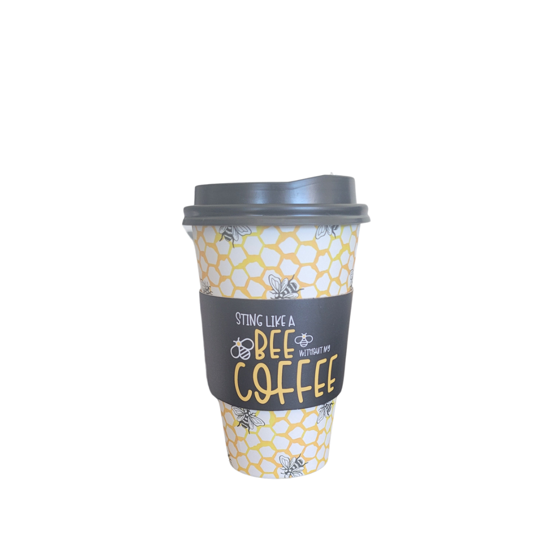 'Sting Like A Bee Without My Coffee' Hot Cups